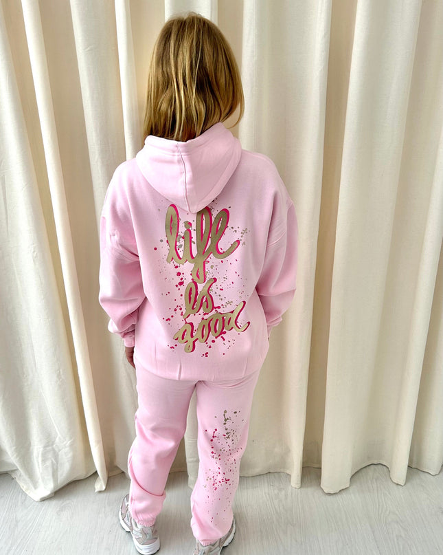 Life Is Good Printed Hooded Tracksuit Kids
