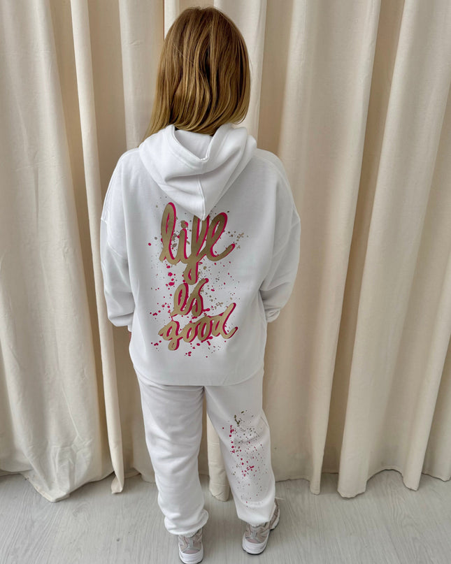 Life Is Good Printed Hooded Tracksuit Kids