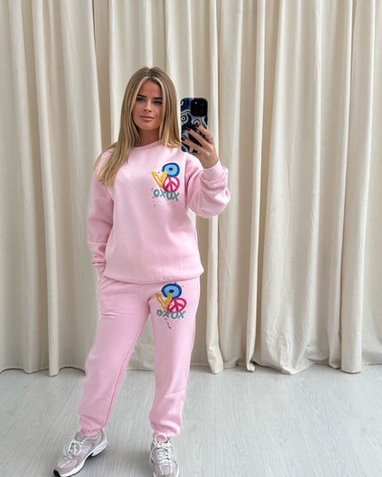 XOXO Printed Sweatshirt Tracksuit Kids