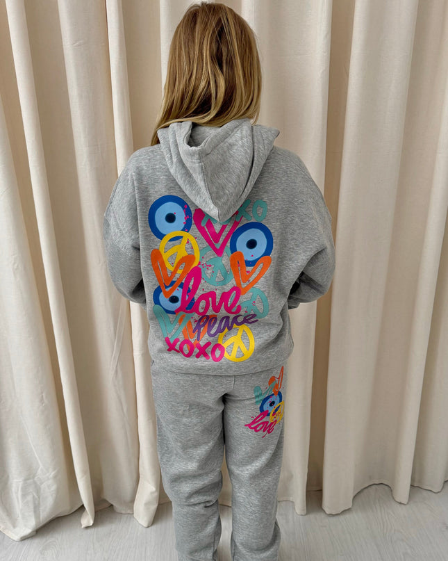 XOXO Printed Hooded Tracksuit Kids