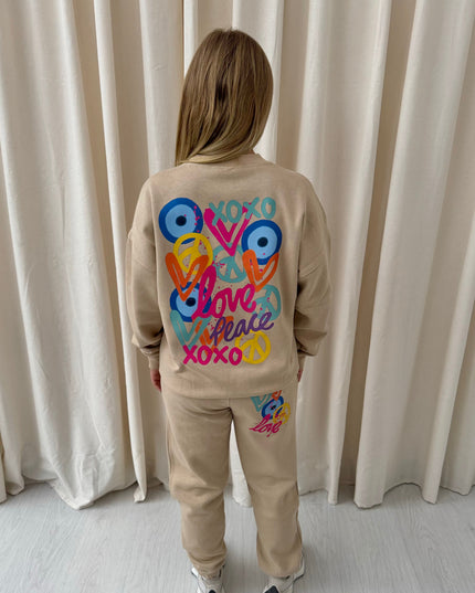XOXO Printed Sweatshirt Tracksuit Adult