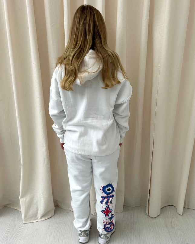 Blue/Red Protect Your Energy Printed Hooded Tracksuit Kids