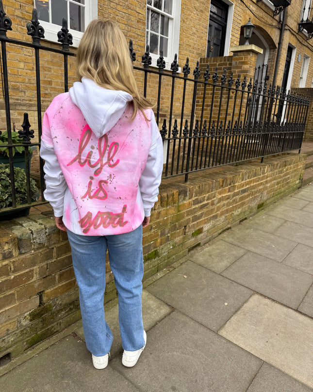 Life Is Good Spray Painted Hoodie Adults