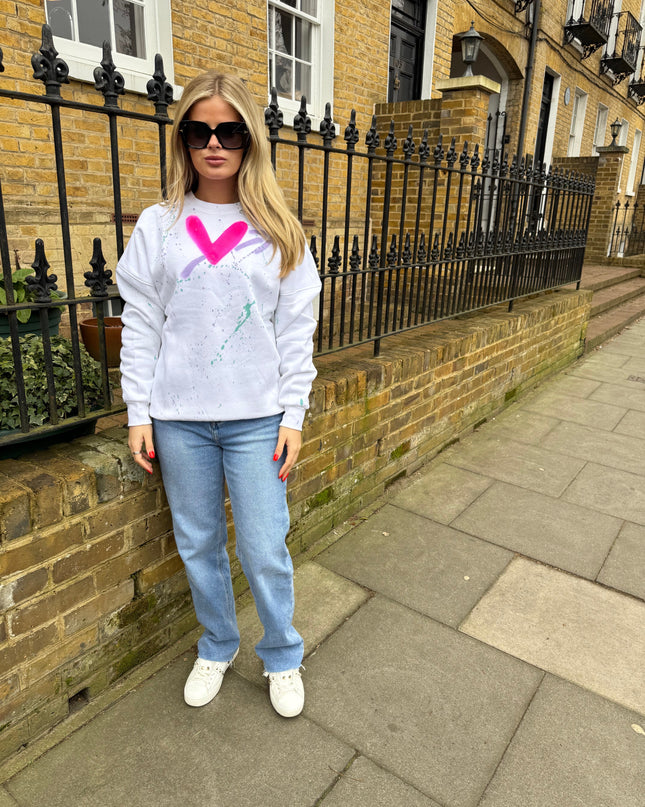 Love Always Wins Spray Painted Sweatshirt Adults