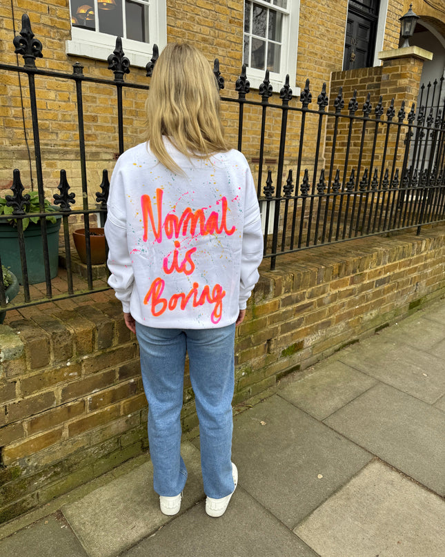 Normal Is Boring Spray Painted Sweatshirt Adults
