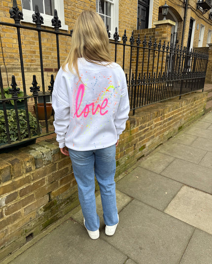 Love Spray Painted Sweatshirt Kids