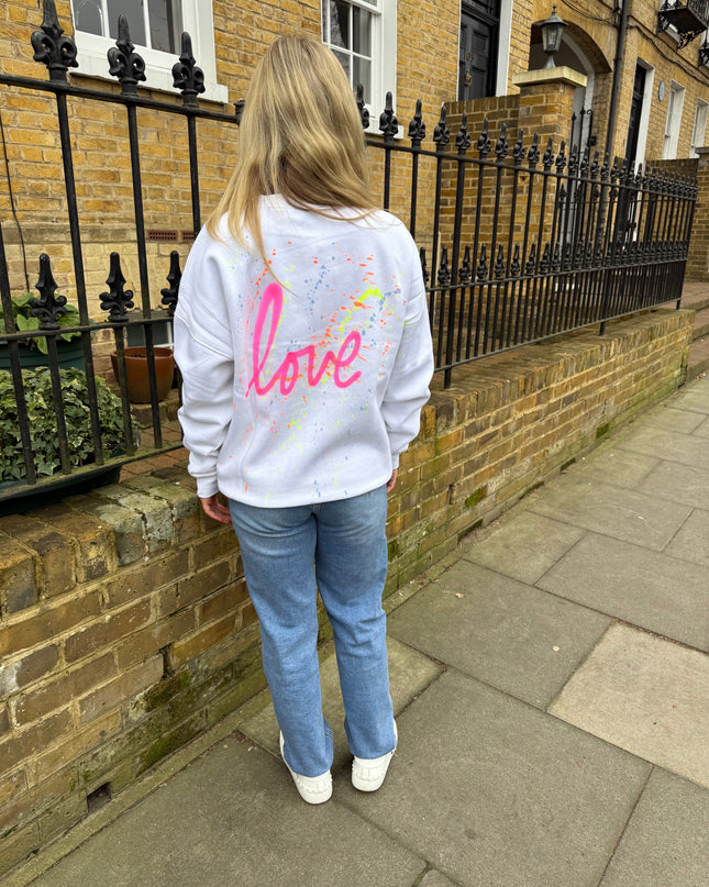 Love Spray Painted Sweatshirt Kids