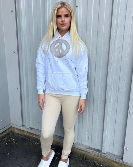 Gold Peace Spray Painted Hoodie & Leggings Adults