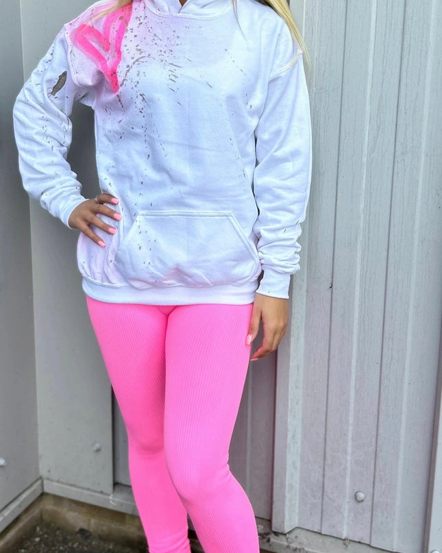 Life Is Good Spray Painted Hoodie & Leggings Adults