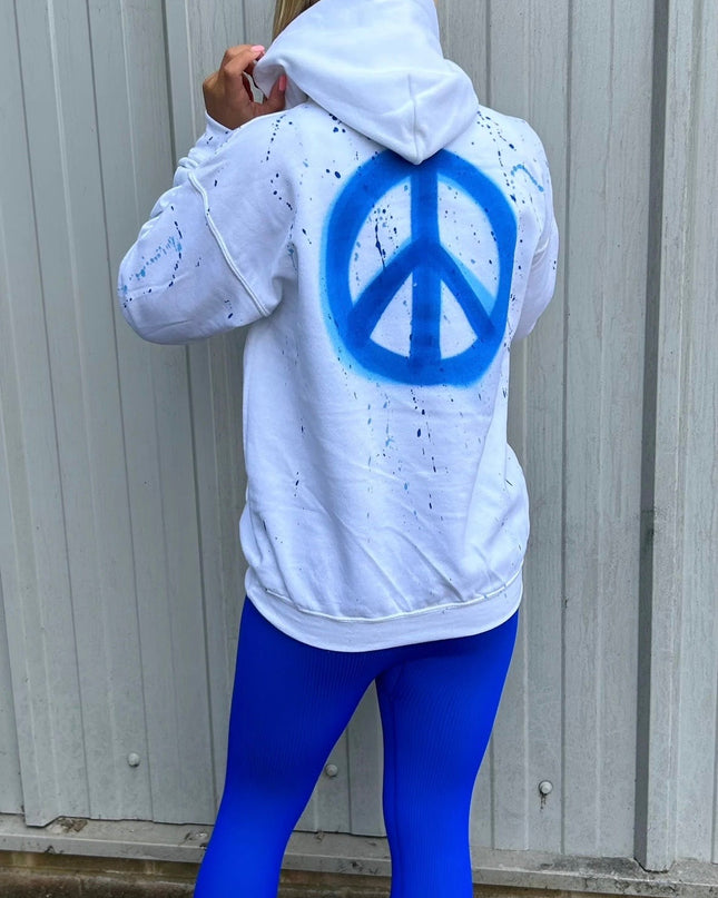 Blue Peace Spray Painted Hoodie & Leggings Adults