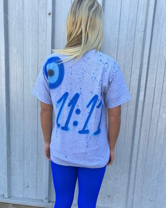 11:11 Grey Spray Painted T-shirt & Leggings Adults