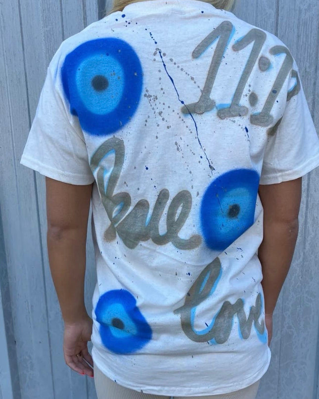 11:11,Peace,Love Spray Painted T-shirt & Leggings Adults