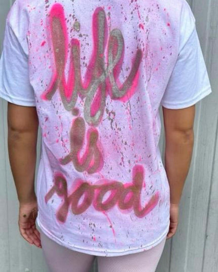 Life Is Good Spray Painted T-shirt & Leggings Adults