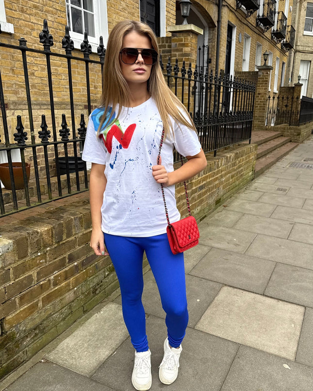 Cherry Spray Painted T-shirt & Leggings Adults