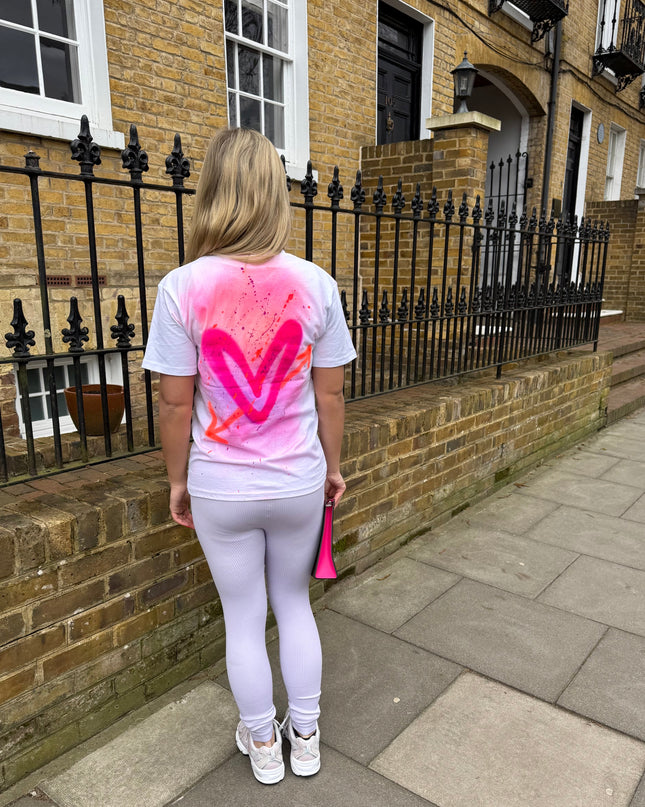 Arrow Heart Spray Painted T-shirt & Leggings Adults