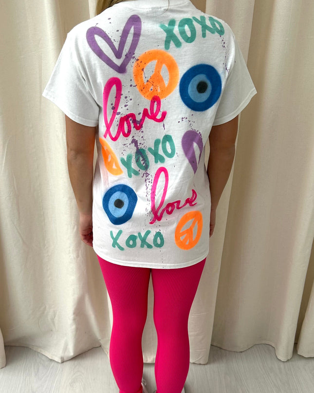 XOXO, Love Spray Painted T-shirt & Leggings Adults
