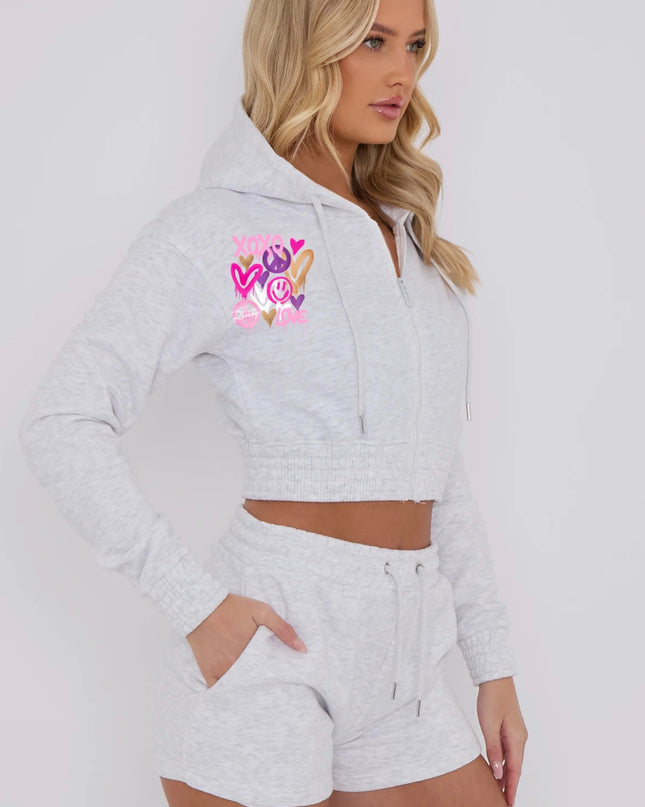 XOXO LOVE Printed Short Set