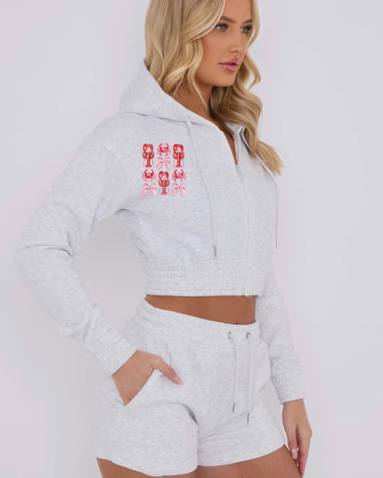 Lobster Bow Printed Short Set