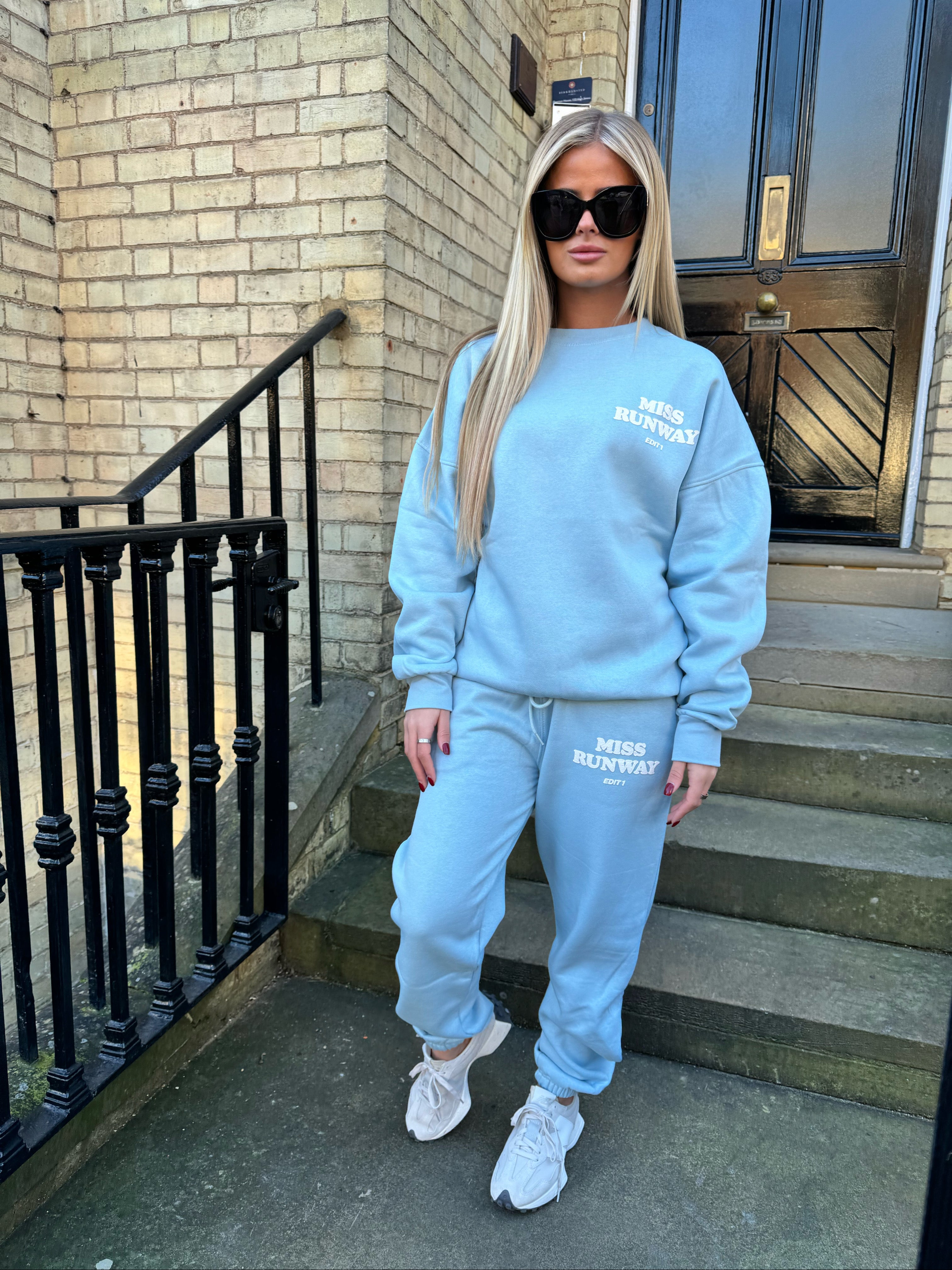 Miss Runway Edit 1 Oversized Sweatshirt Tracksuit Blue