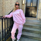 Miss Runway Edit 1 Oversized Sweatshirt Tracksuit Pink