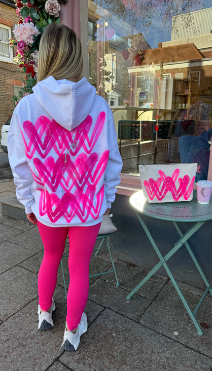 Hot Pink Heart Hoodie