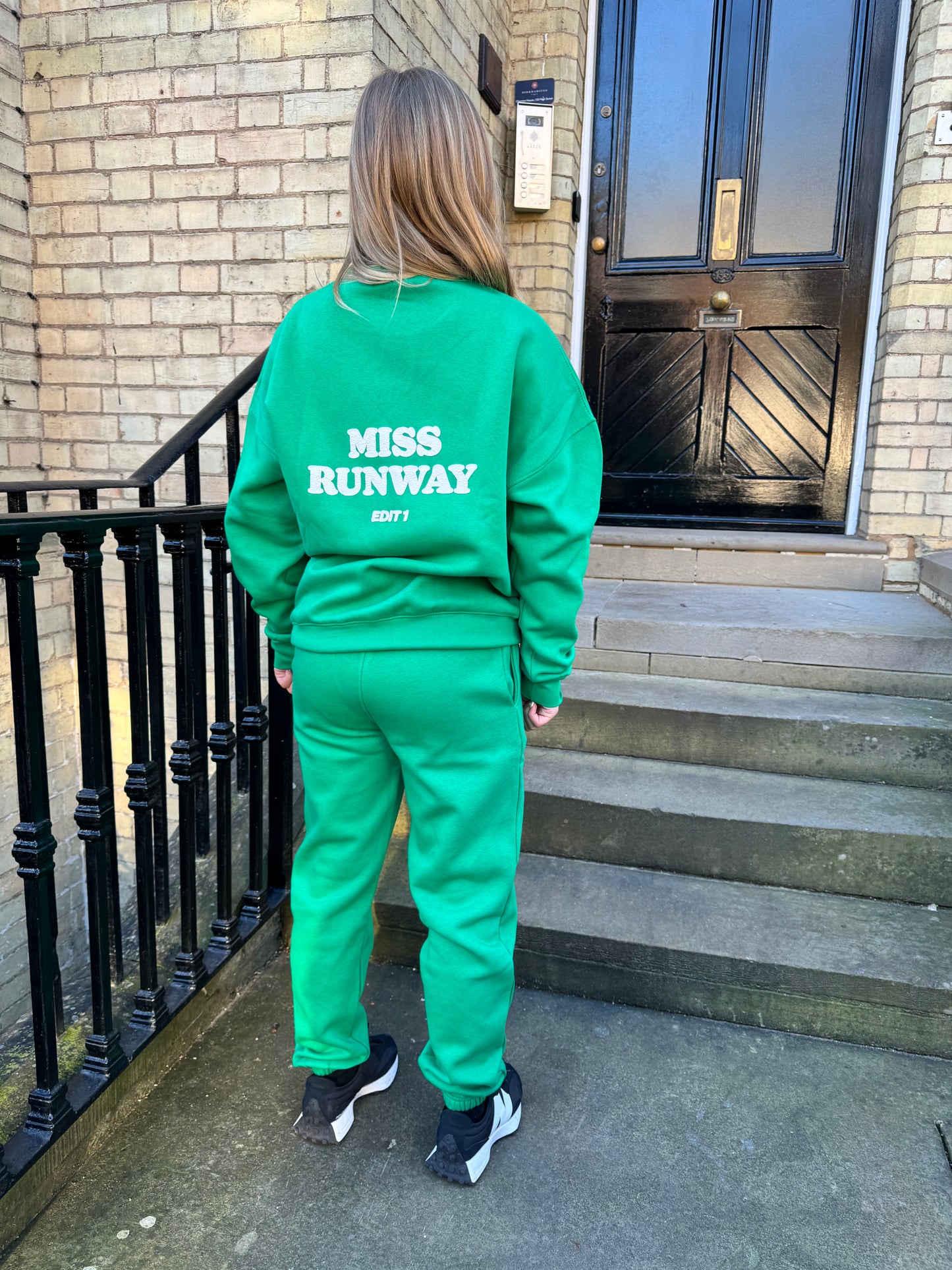 Miss Runway Edit 1 Oversized Sweatshirt Tracksuit Green