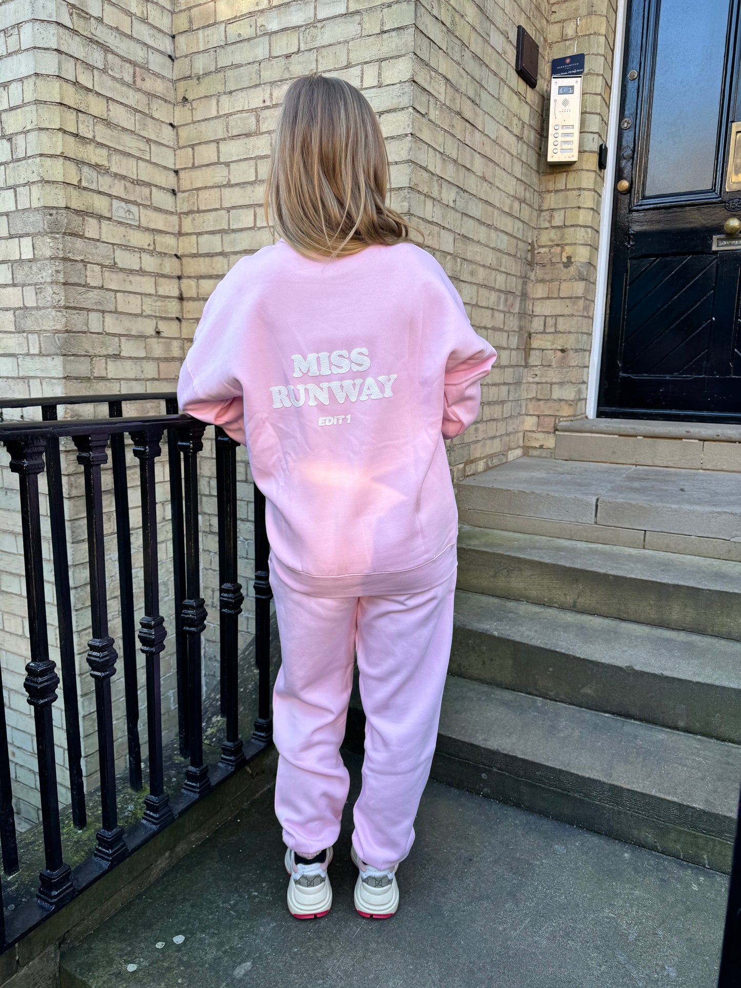 Miss Runway Edit 1 Oversized Sweatshirt Tracksuit Pink