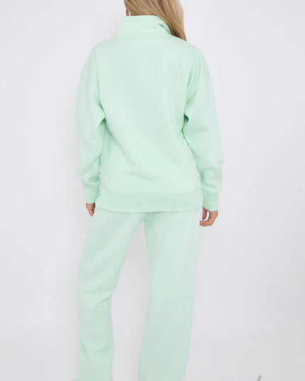 1/2 Zip Top & Jogger Fleece Co-Ord Mint