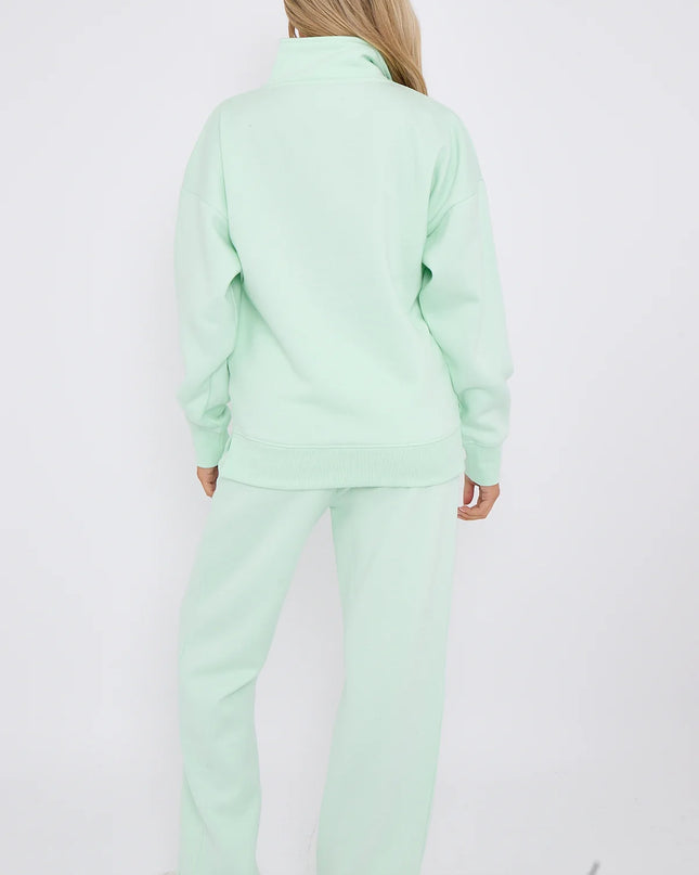 1/2 Zip Top & Jogger Fleece Co-Ord Mint