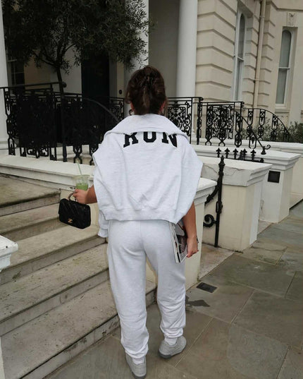Ash Grey Run Appliqué Sweatshirt