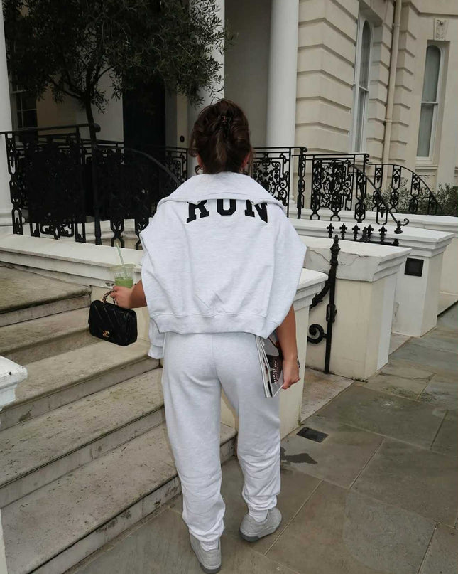Ash Grey Run Appliqué Sweatshirt