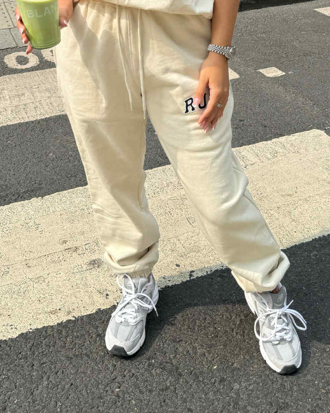 Ecru Run Appliqué Sweatpants