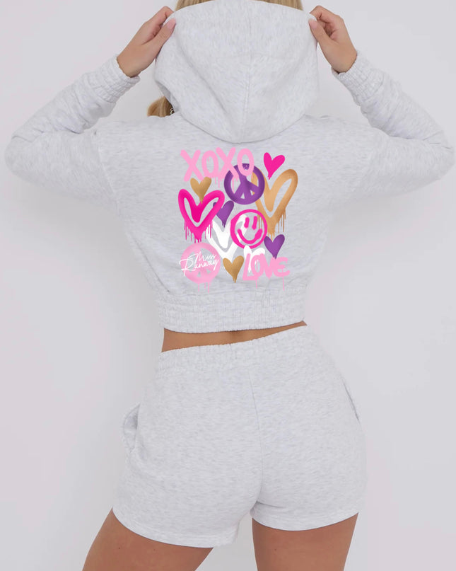 XOXO LOVE Printed Short Set