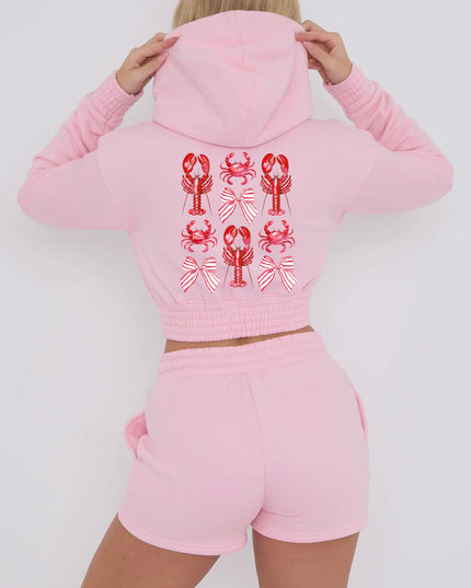 Lobster Bow Printed Short Set