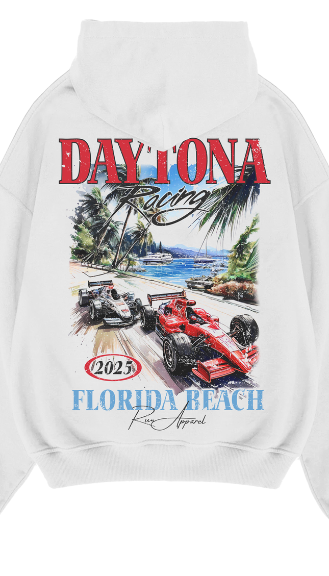 Daytona Racing Hoodie – men's printed hoodie by Miss Runway