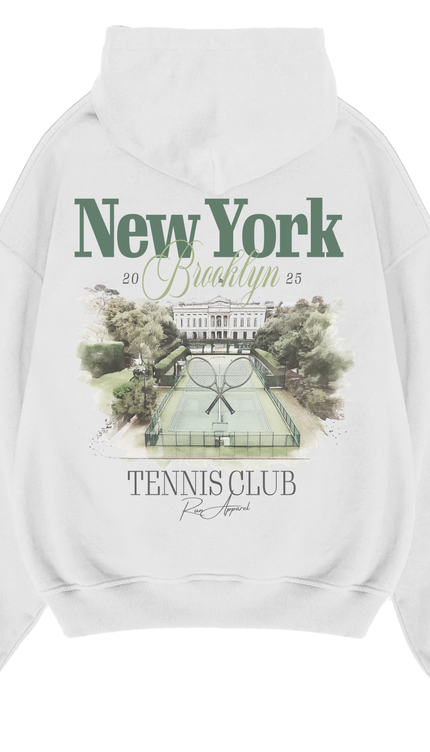 Brooklyn Tennis Club Hoodie – unisex printed hoodie by Miss Runway