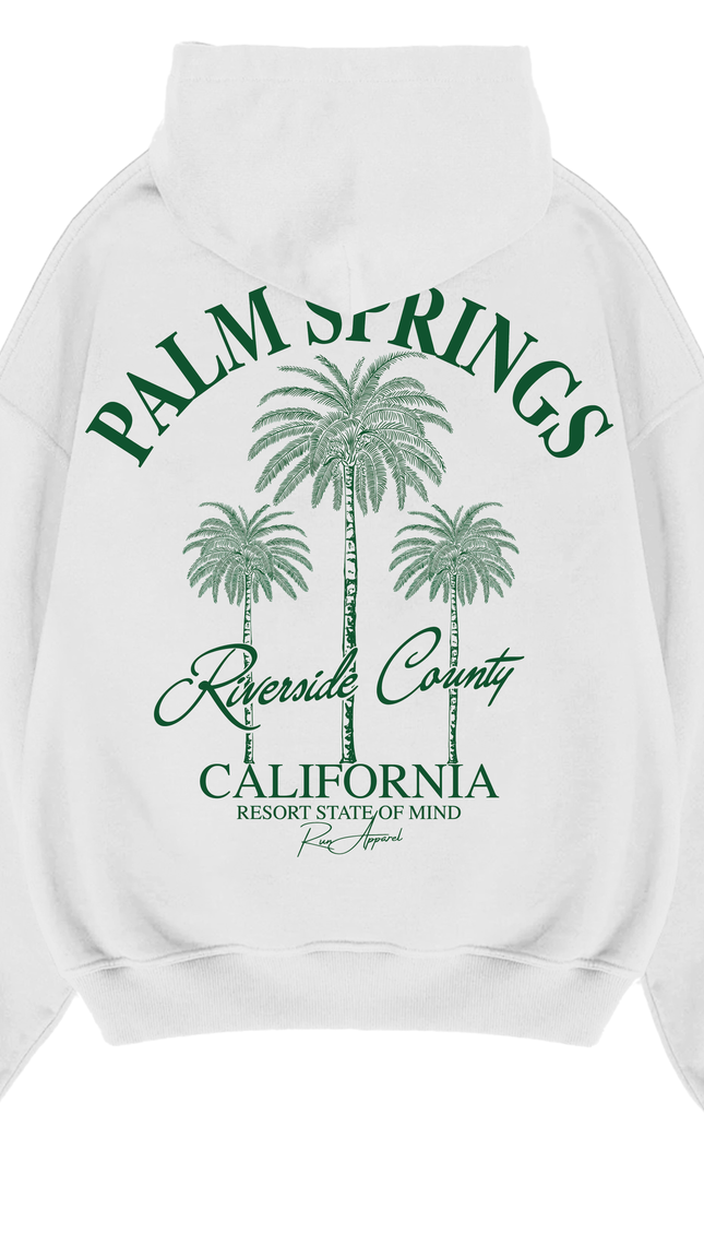 Palm Springs Riverside County Hoodie – unisex printed hoodie by Miss Runway