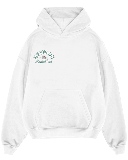 New York Baseball Club Hoodie Adult White
