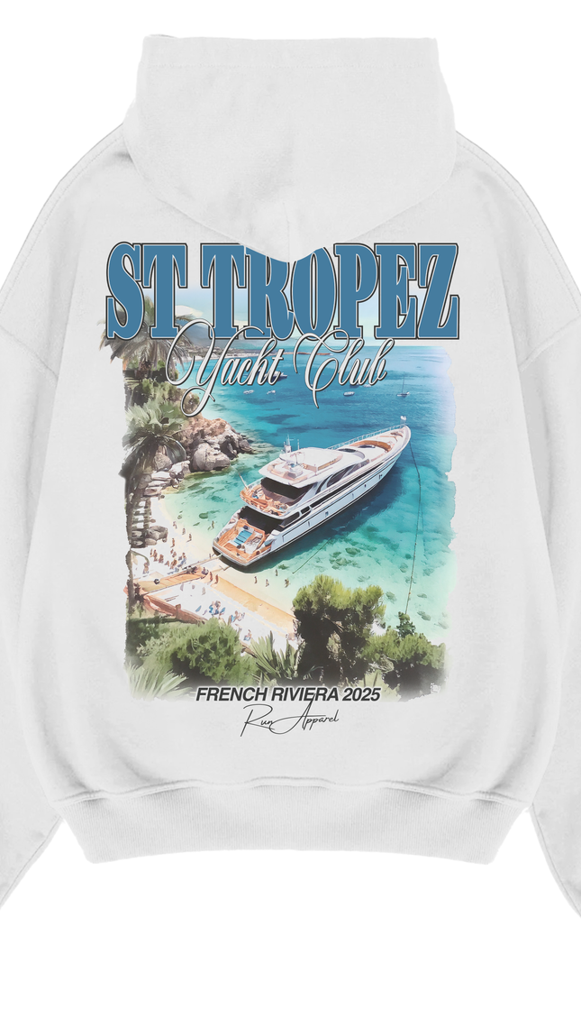 St Tropez Yacht Club Hoodie – unisex printed hoodie by Miss Runway