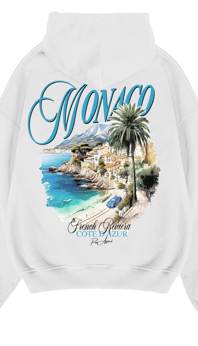 Monaco Côte D' Azure Hoodie – unisex printed hoodie by Miss Runway
