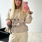 Cropped Trench Coat Beige