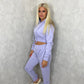 Cropped Hooded Tracksuit lilac