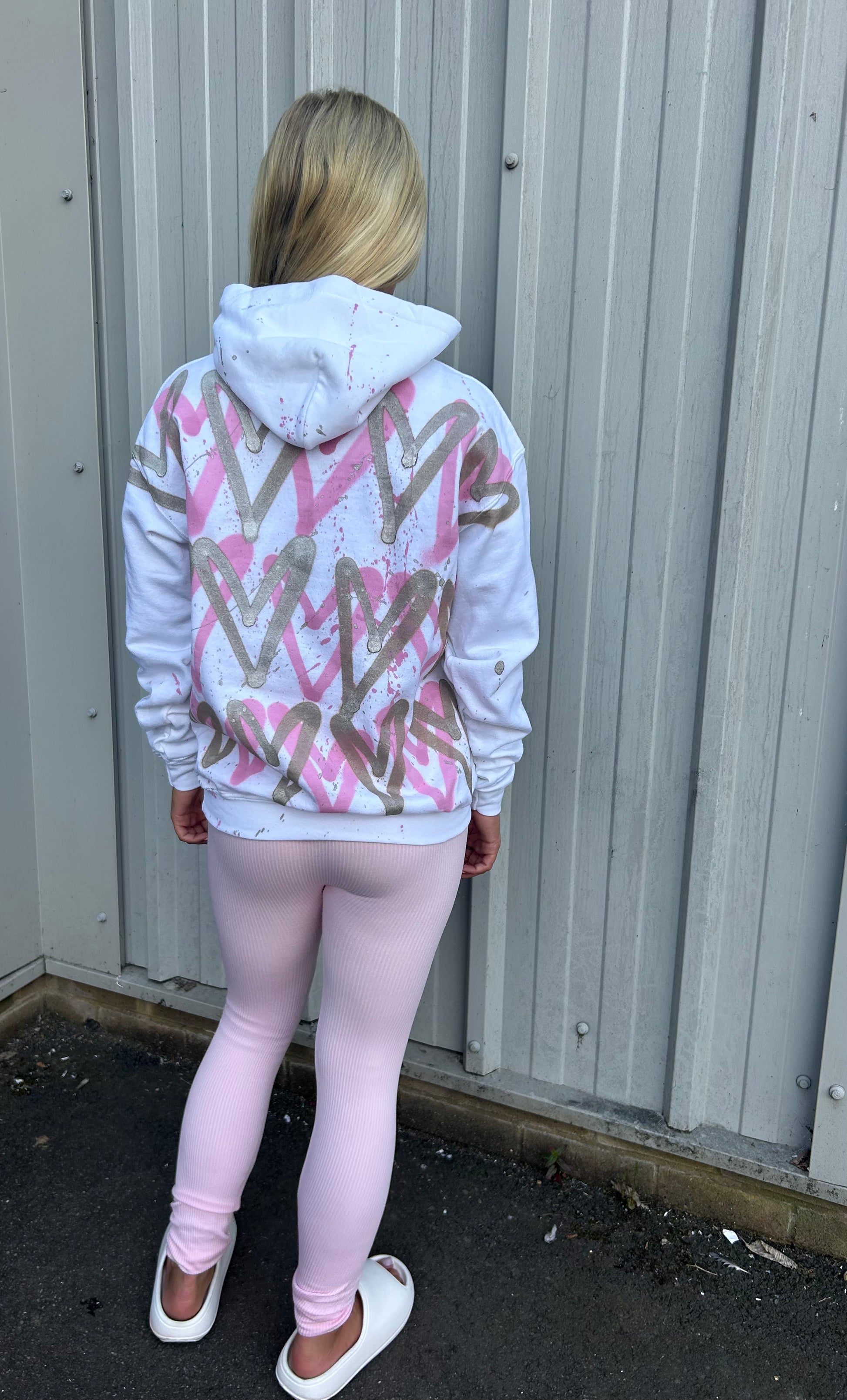 Pink/Gold Heart Hoodie And Legging Set – Miss Runway