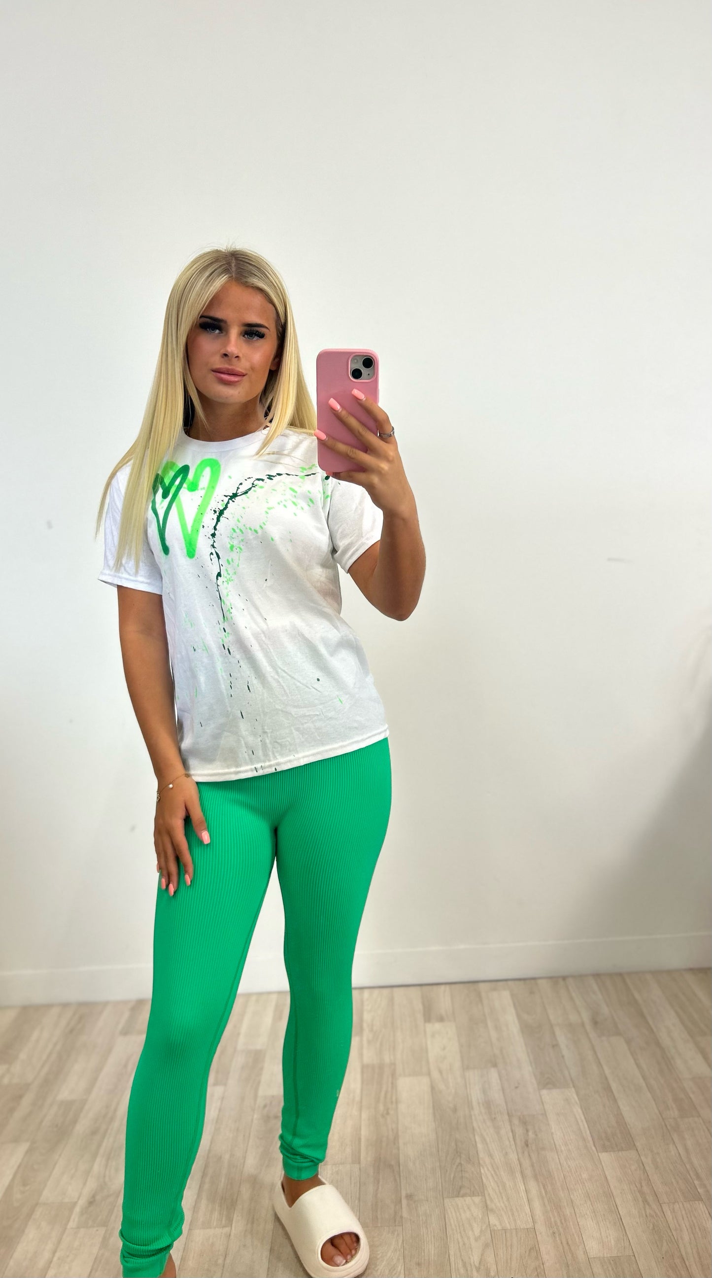 Green Heart T-Shirt And Legging Set