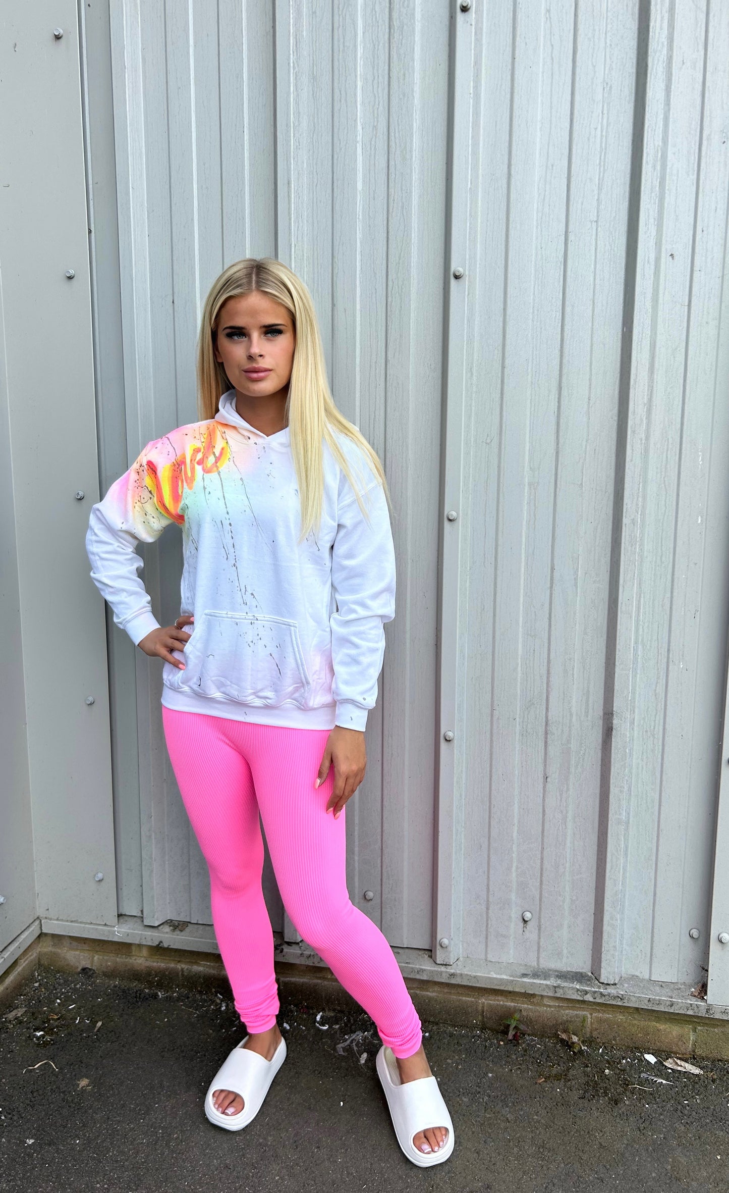 Neon Love Hoodie And Legging Set