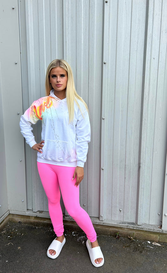 Neon Love Hoodie And Legging Set