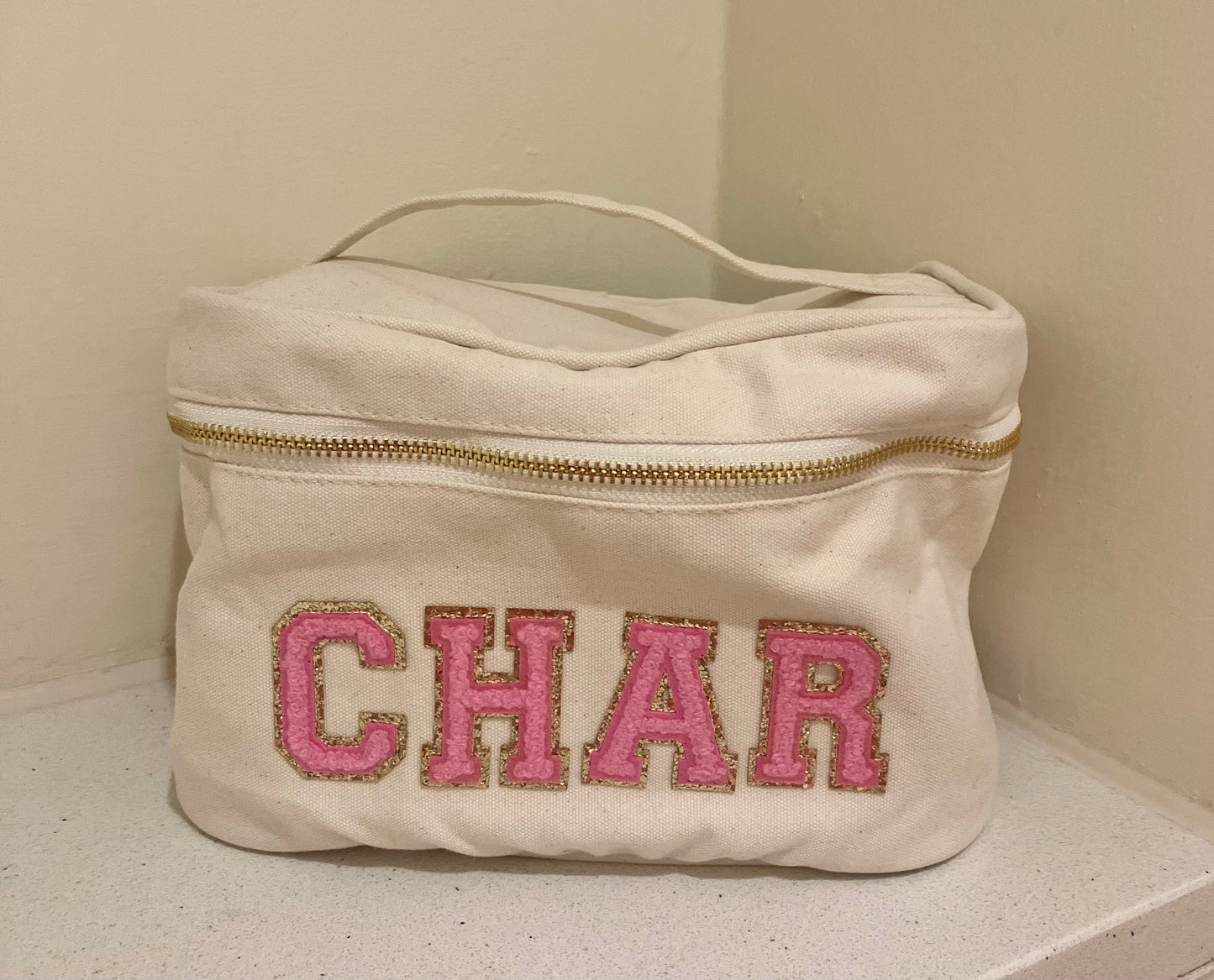 PERSONALISED PATCH CANVAS VANITY CASE
