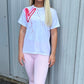 Pink/Red Heart T-Shirt And Legging Set