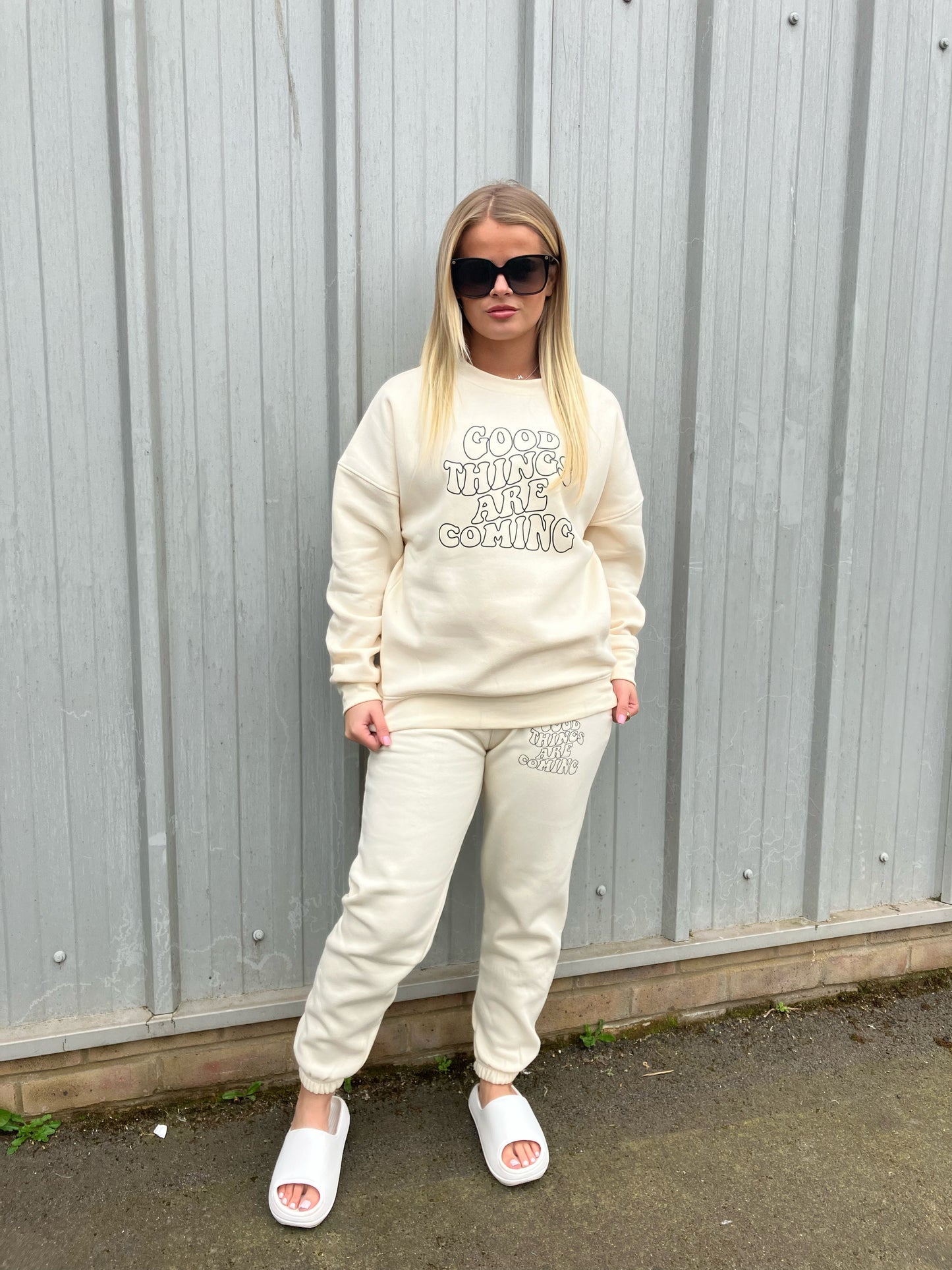 Good Things Are Coming Oversized Sweatshirt Tracksuit