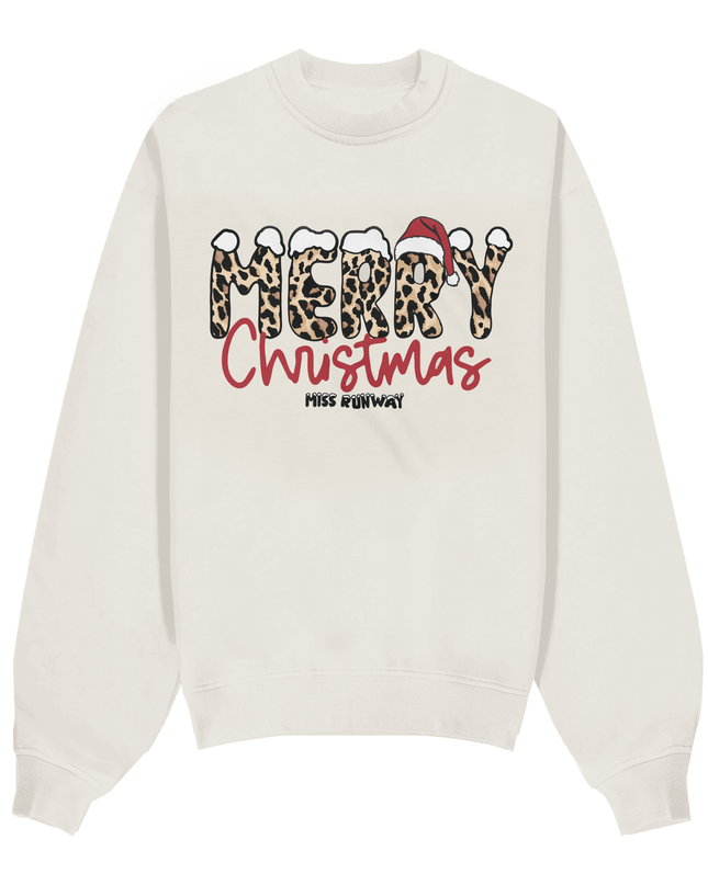 Leopard Print Merry Christmas Sweatshirt
